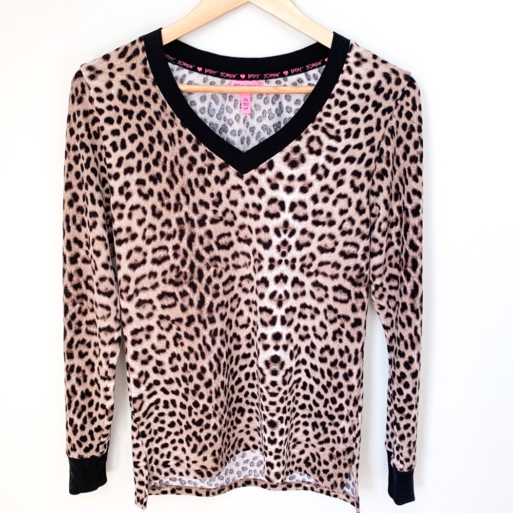 Betsy Johnson Leopard Print Sweater